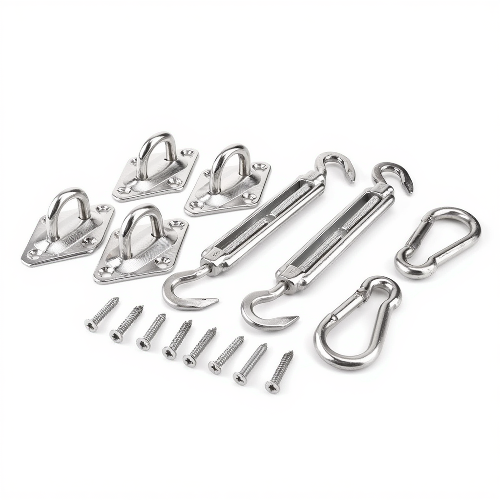 Kit de fixation inox complet pour filet d'ombrage